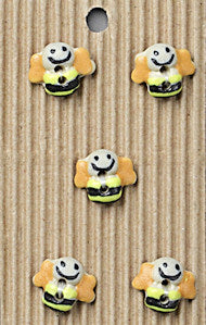 Incomparable Buttons - Bees - Card of 5