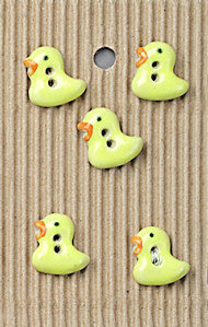 Incomparable Buttons - Chickens - Card of 5