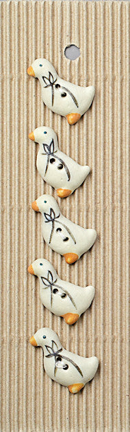 Incomparable Buttons - Ducks - Card of 5