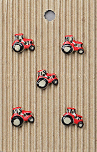 Incomparable Buttons - Small Tractors - Card of 5