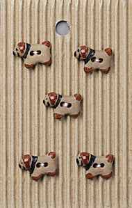 Incomparable Buttons - Small Dogs - Card of 5