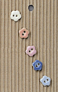 Incomparable Buttons - Small Multi Flowers - Card of 5