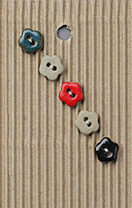 Incomparable Buttons - Small Multi Flowers - Card of 5
