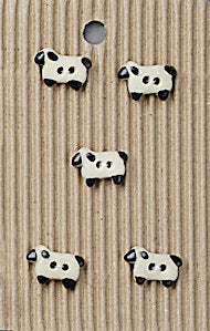 Incomparable Buttons - Small Sheep - Card of 5