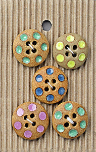 Incomparable Buttons - Medium Round Spot - Card of 5