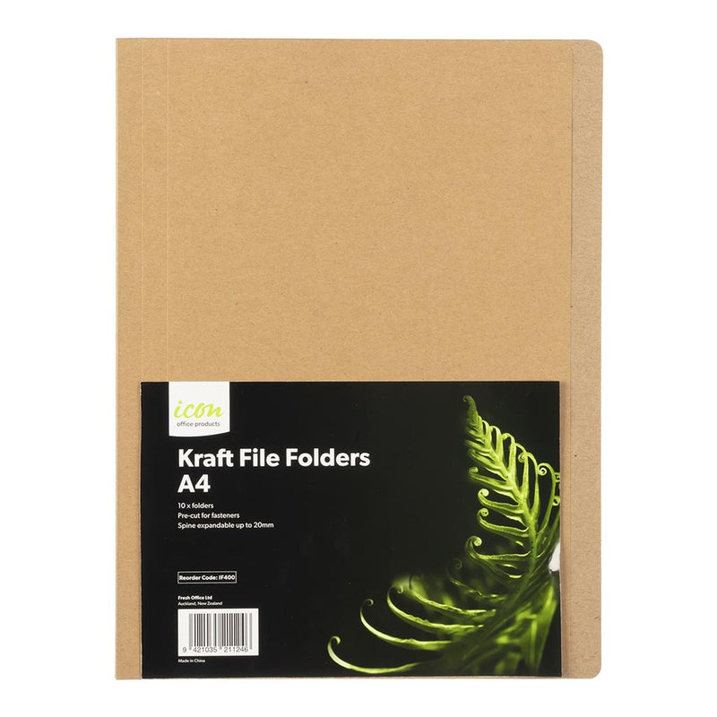 Icon Kraft File Folders A4