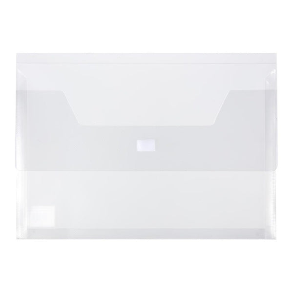 Icon PP Document Wallet Foolscap Hook And Loop Closure Clear
