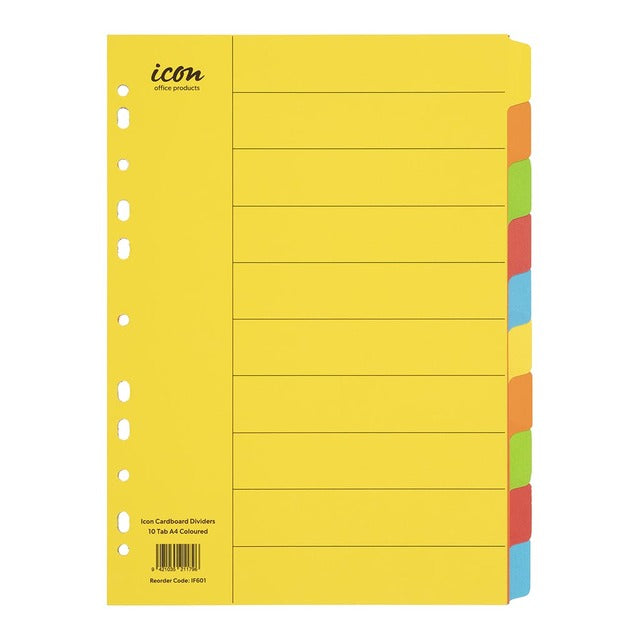 Icon Cardboard Dividers 10 Tab