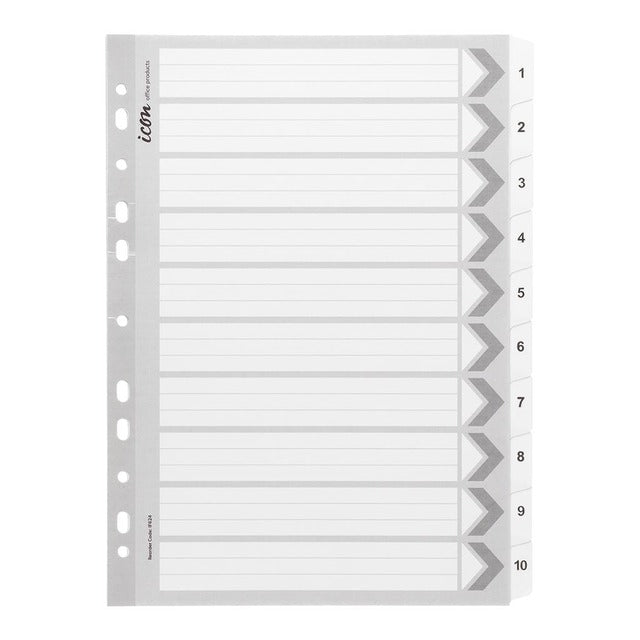 Icon Cardboard Indices With Reinforced Tabs 1-10