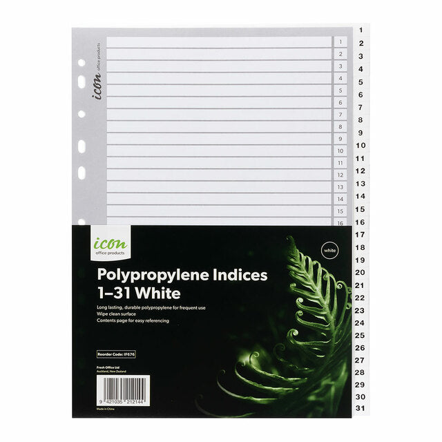 Icon PP Indices 1-31