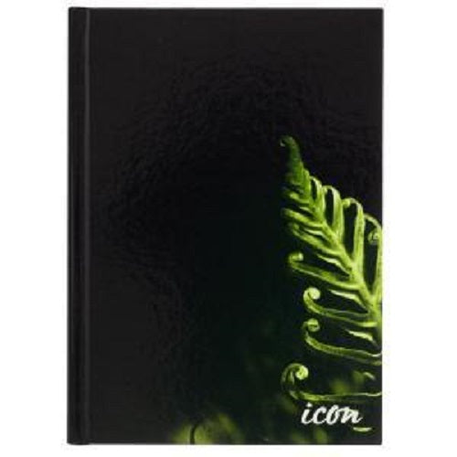 icon casebound hard cover notebook black 200 pg