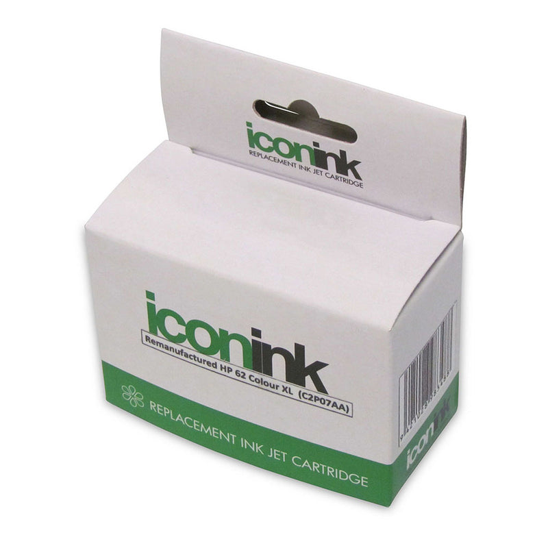 Icon Remanufactured Hp 62 Assorted Colour Xl Ink Cartridge (c2p07aa)
