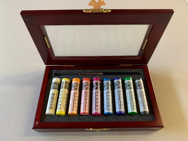 Caran D'ache Neoart Aquarelle Wax Crayons Wooden Gift