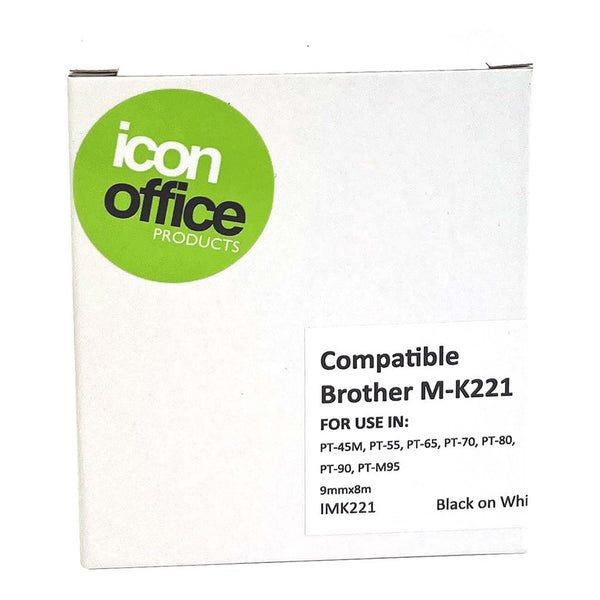 Okin Compatible Brother MK Tape Black On White#Size_9MM
