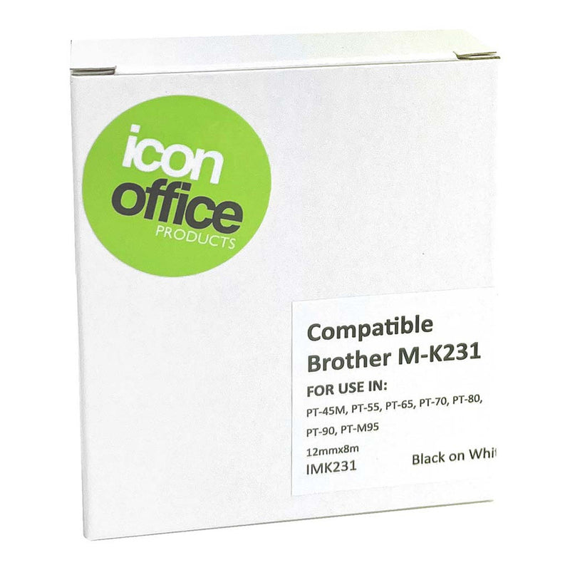 Icon Compatible Brother Mk Tape Black On White