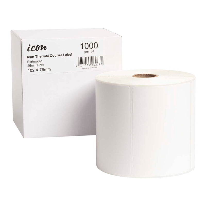 Icon Thermal Courier Label Perforated 102x76mm 1000 Labels