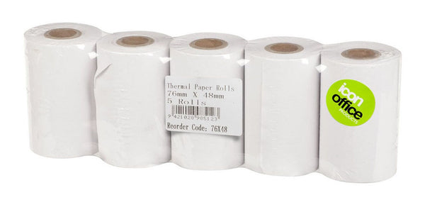 ICON THERMAL ROLL 76X48MM - PACK OF 5