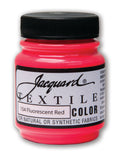 Jacquard Textile Colours Fabric Paints 66.54ml#Colour_FLUORESCENT RED