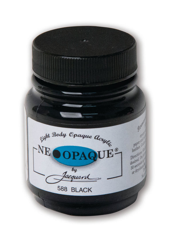 Jacquard Neopaque Permanent Acrylic Opaque Craft Paint 66.54ml#colour_BLACK