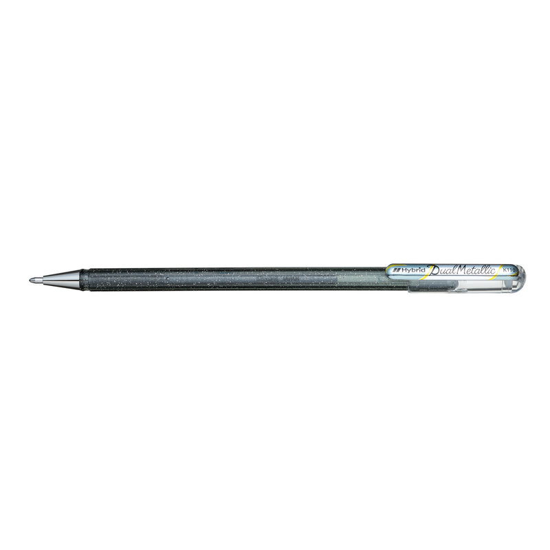 pentel hybrid dual metallic glitter gel pen 1.0 pack of 12