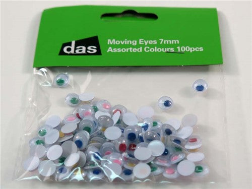 Das Moving Eyes 7mm 100 Pieces