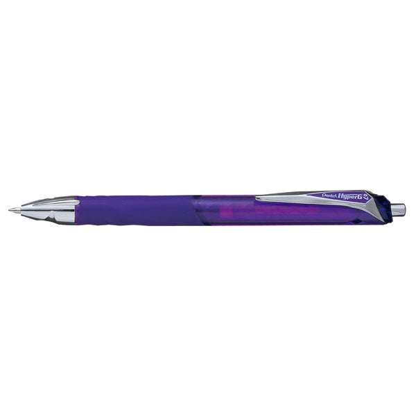 pentel hyper g gell roller pen retractable 0.7mm violet