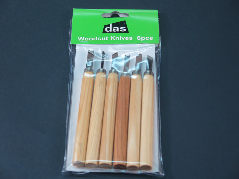 das 9906 engraving woodwork knives 6 pieces assorted
