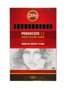 Koh I Noor Hardtmuth Progresso Toison Dor Woodless Graphite Stick Lead Box Of 12 Pencils
