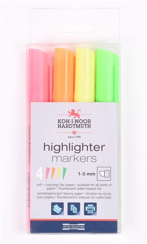 koh-i-noor highlighters 1-5mm pack of 4