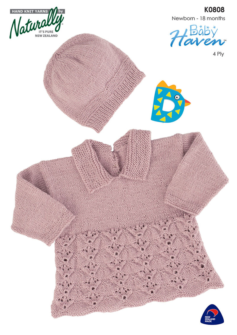 Naturally Pattern Leaflet Baby Haven Kids/sweater & Hat