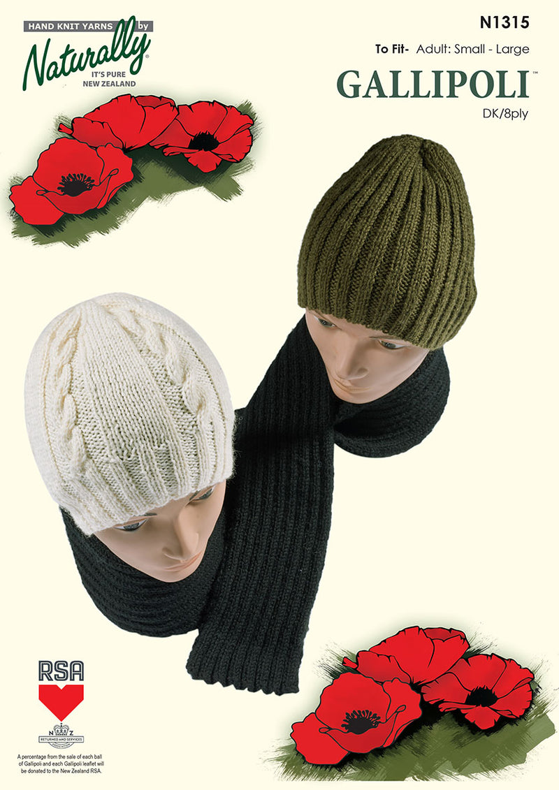 Naturally Pattern Leaflet Gallipoli Dk Unisex/beanie & Scarf