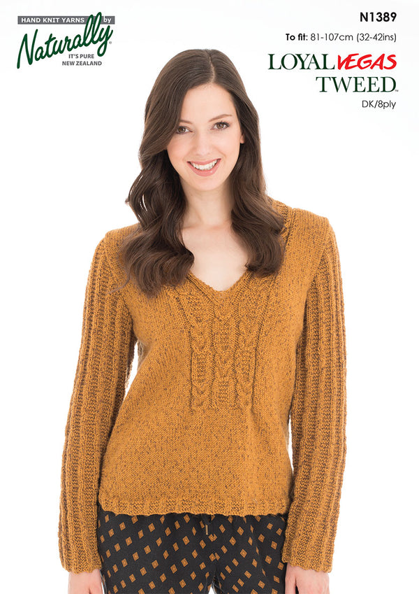 Naturally Pattern Leaflet Loyal Vegas Tweed Womens/Sweater