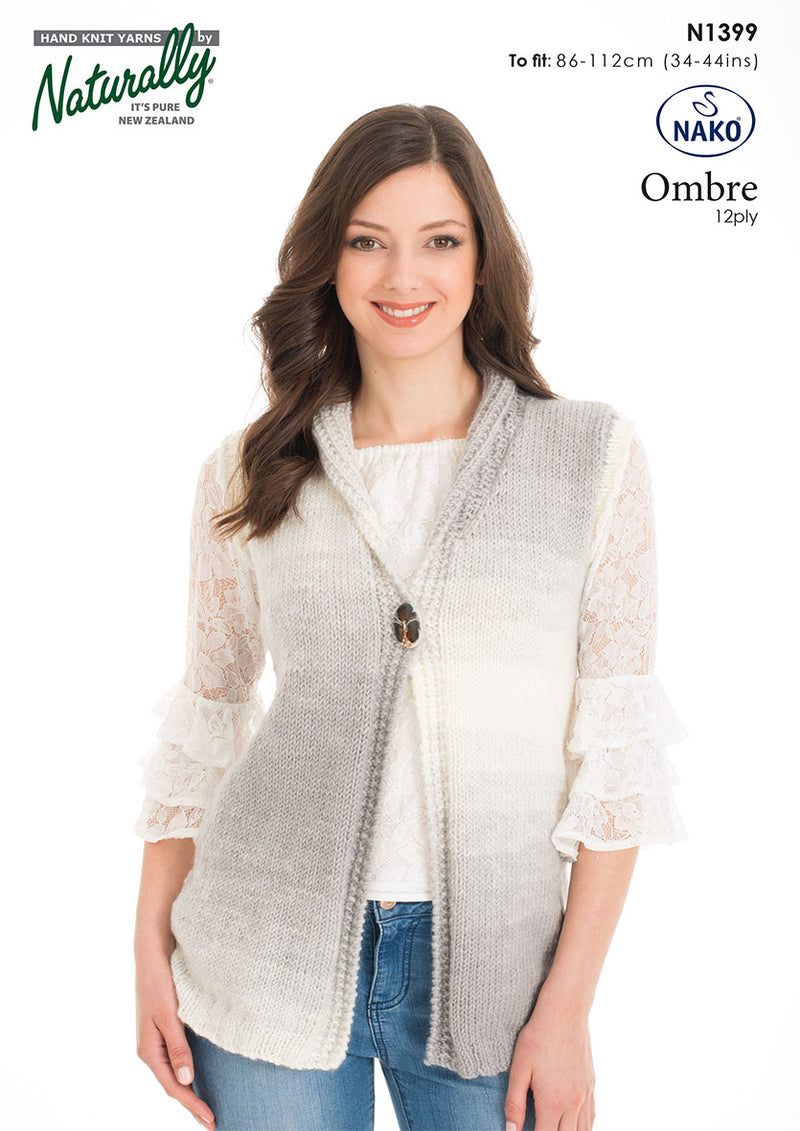 Naturally Pattern Leaflet Nako Ombre Womens/Vest