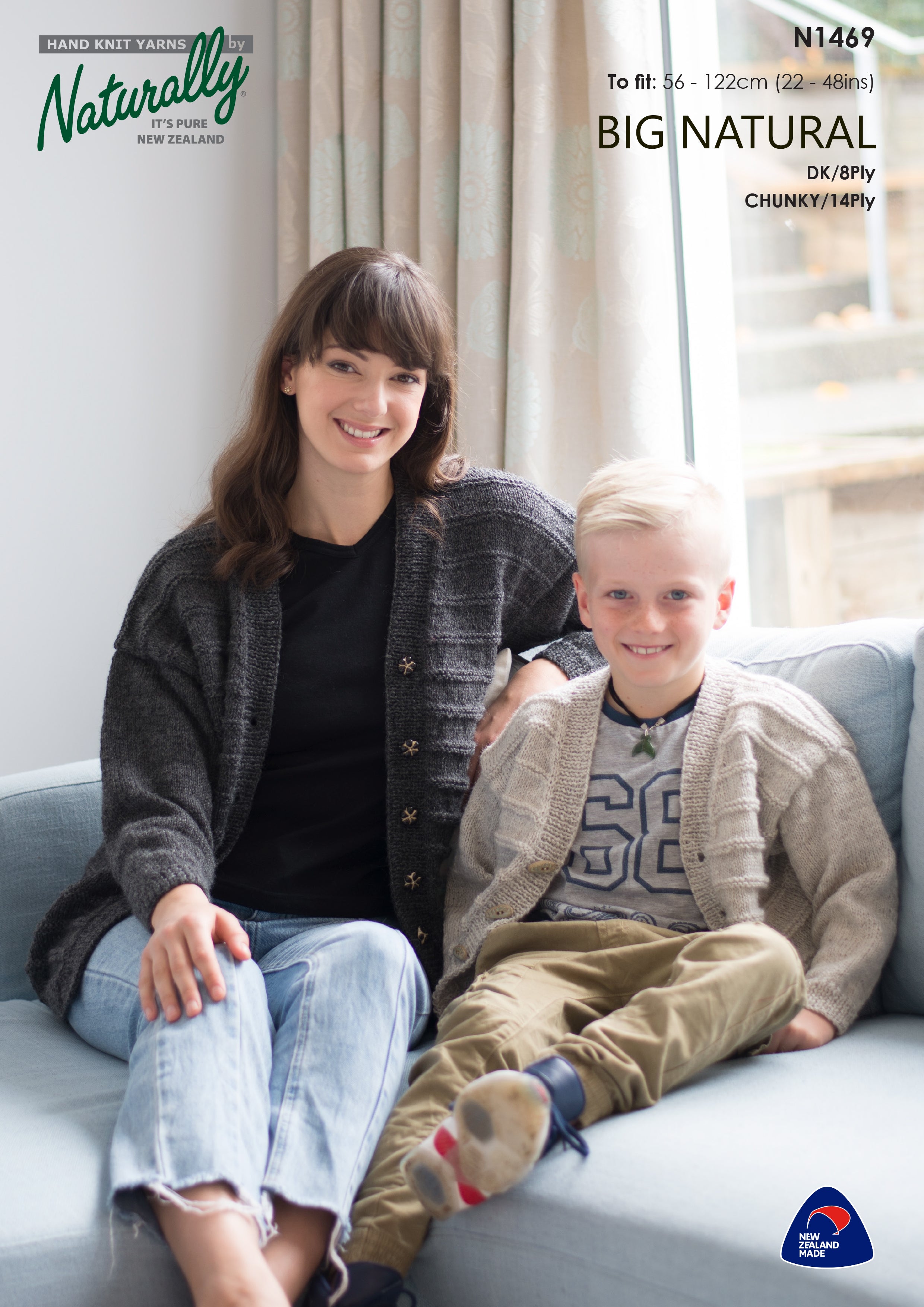 Knitting Pattern N1469 - Unisex Cardigan 22-48