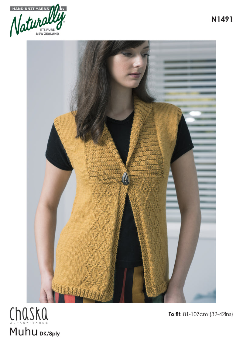 Naturally Pattern Leaflet Chaska Muhu Womens/Vest