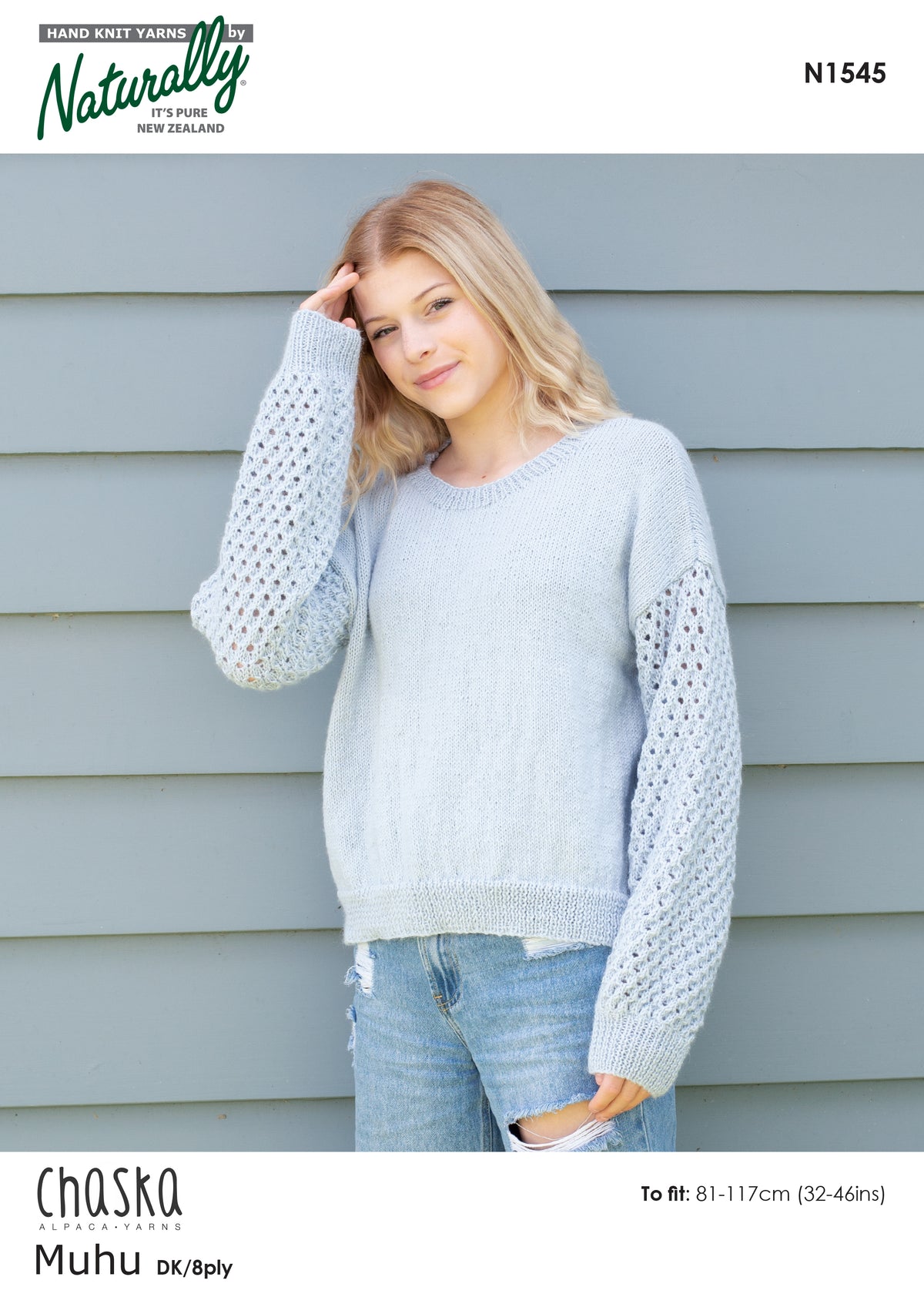 Chaska Patterns Knitting Pattern N1545 - Womens Sweater 32-46