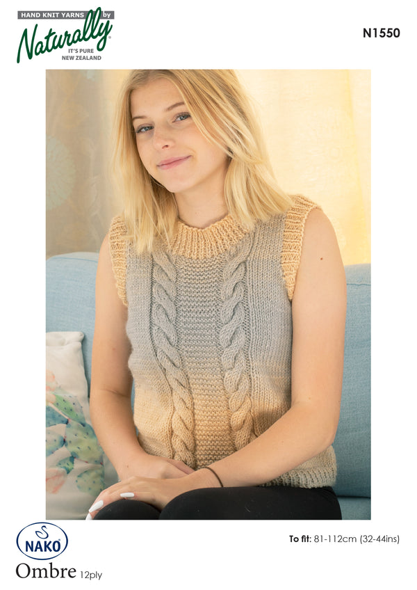 Naturally Pattern Leaflet Ombre 12ply Womens/Vest