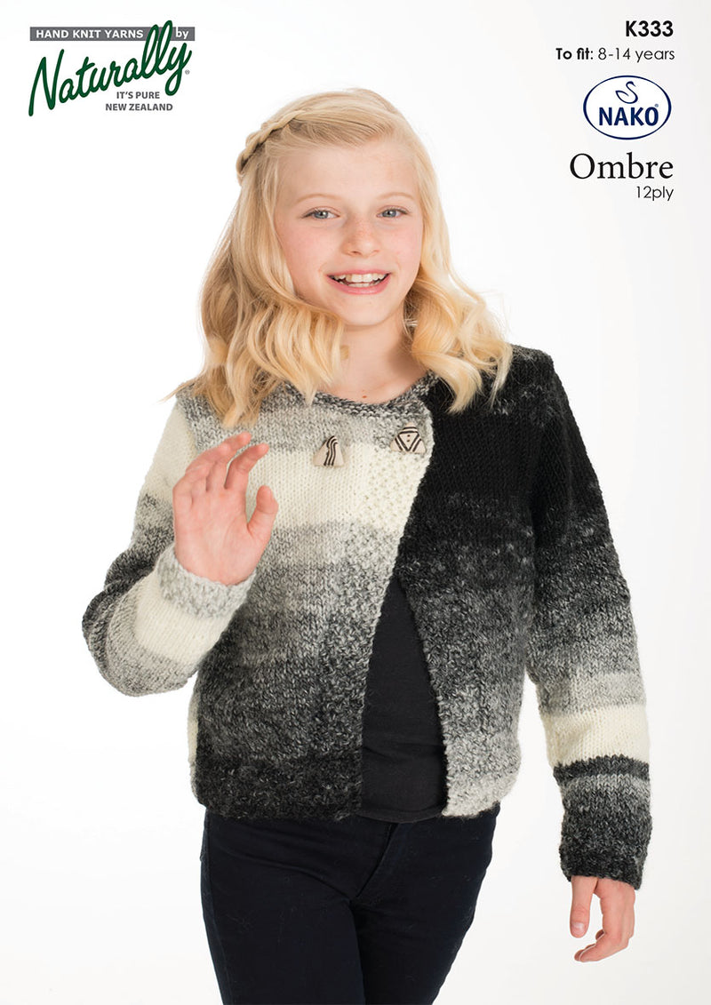 Naturally Pattern Leaflet Nako Ombre Kids/Cardigan