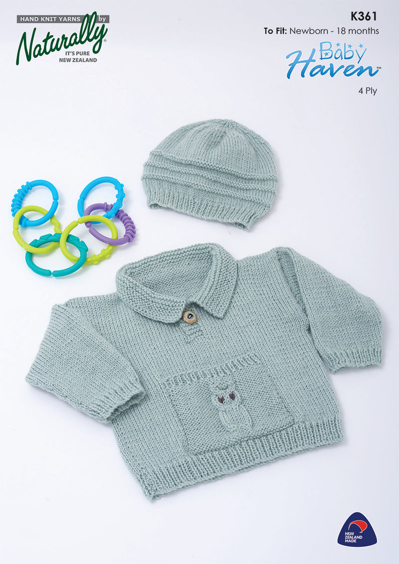 Naturally Pattern Leaflet Baby Haven Kids/sweater & Hat