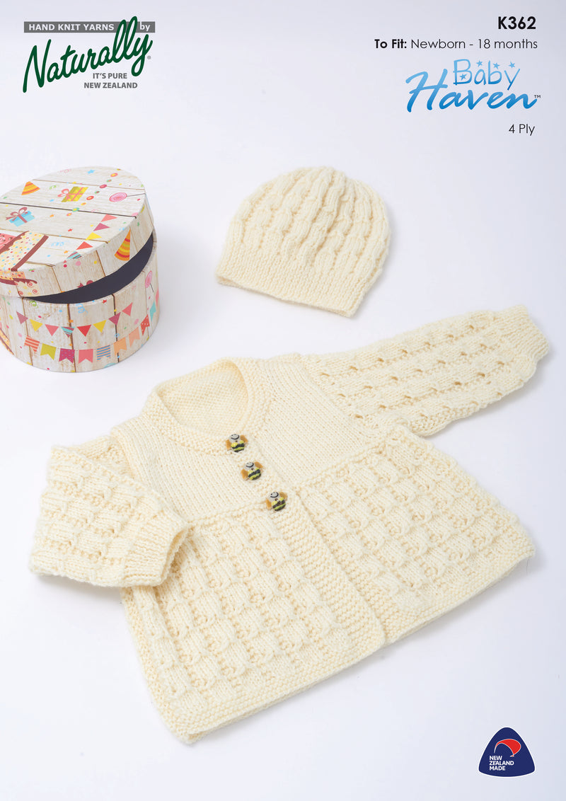 Naturally Pattern Leaflet Baby Haven Kids/jacket & Hat