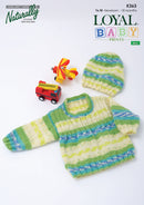 Naturally Pattern Leaflet Loyal Baby Print Kids/Sweater & Hat