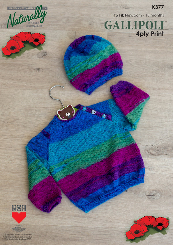 Naturally Pattern Leaflet Gallipoli 4ply Kids/Sweater & Hat