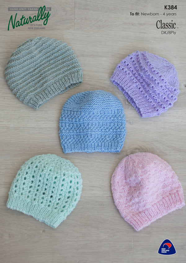 Naturally Pattern Leaflet Classic 8ply Kids/Hats