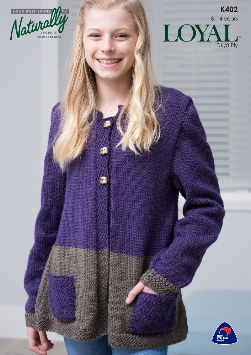 Naturally Pattern Leaflet Loyal DK Kids/Cardigan