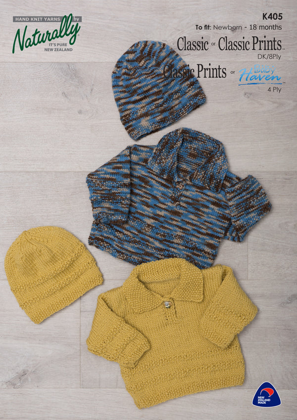 Naturally Pattern Leaflet Baby Haven Kids/sweater & Hat