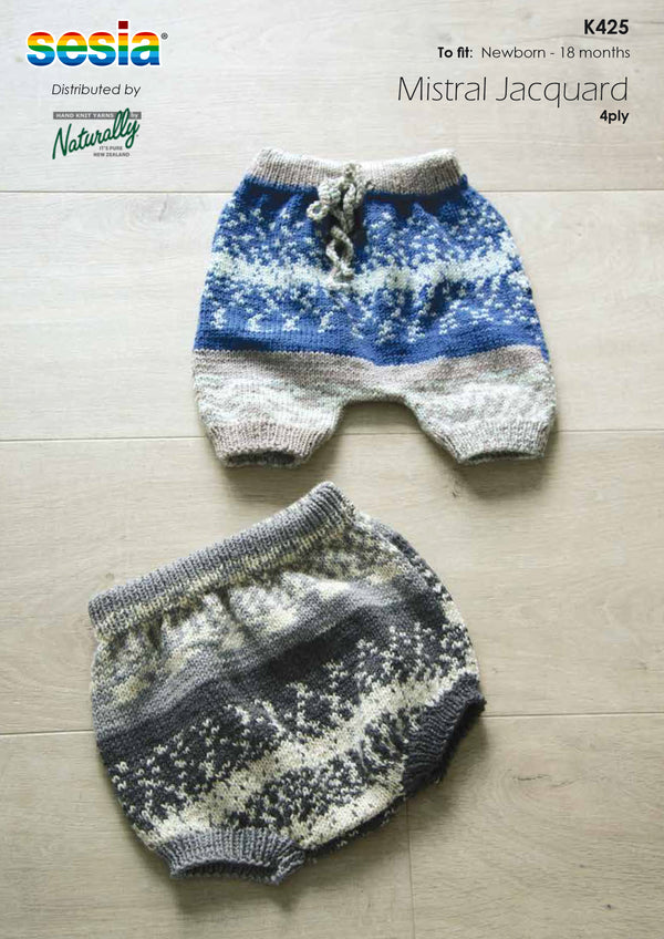 Naturally Pattern Leaflet Sesia Mistral Jacquard 4Ply Kids/Bloomers