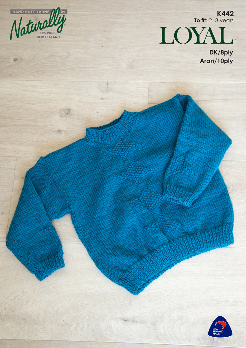 Naturally Pattern Leaflet  Loyal DK/10Ply Kids/Sweater