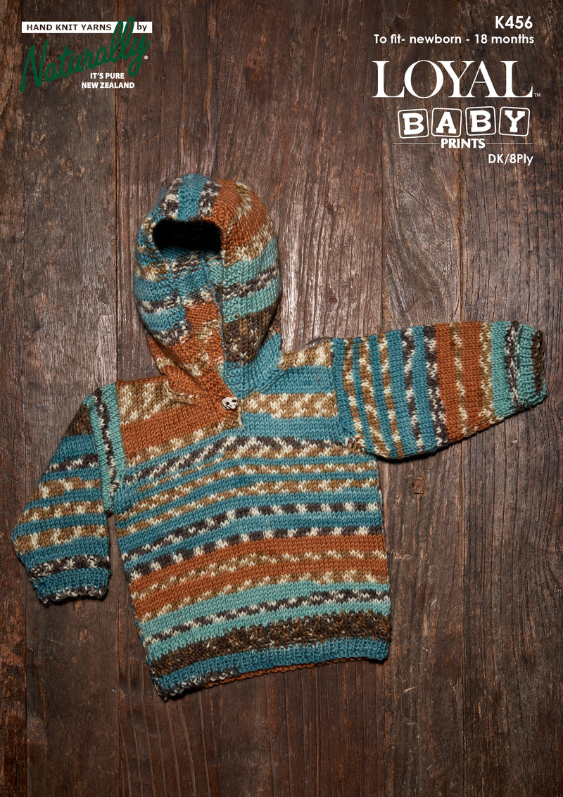 Naturally Pattern Leaflet Loyal Baby Print DK/8ply Kids/Hoodie