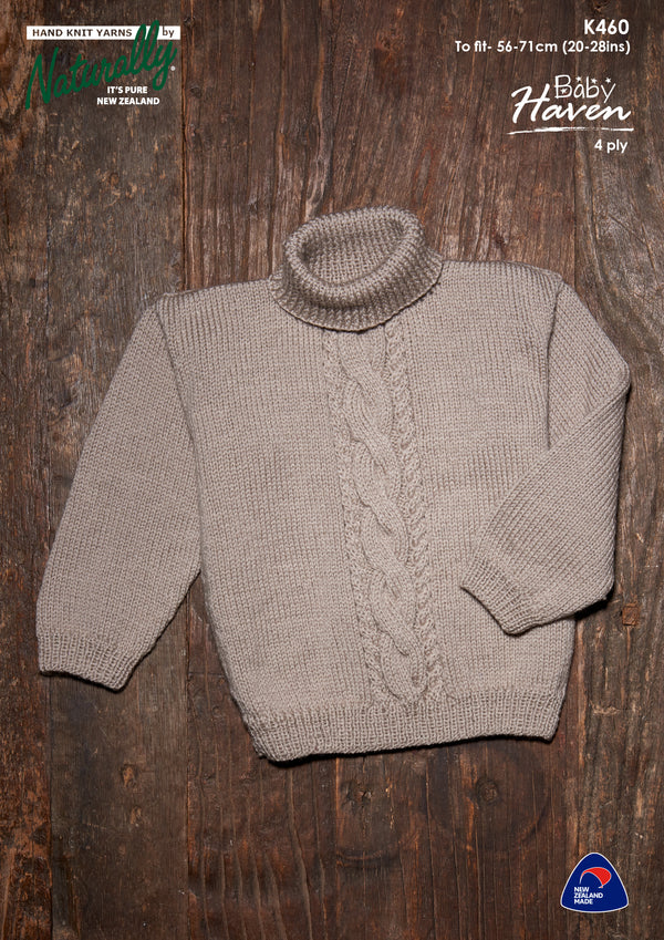 Naturally Pattern Leaflet Baby Haven 4ply Kids/sweater