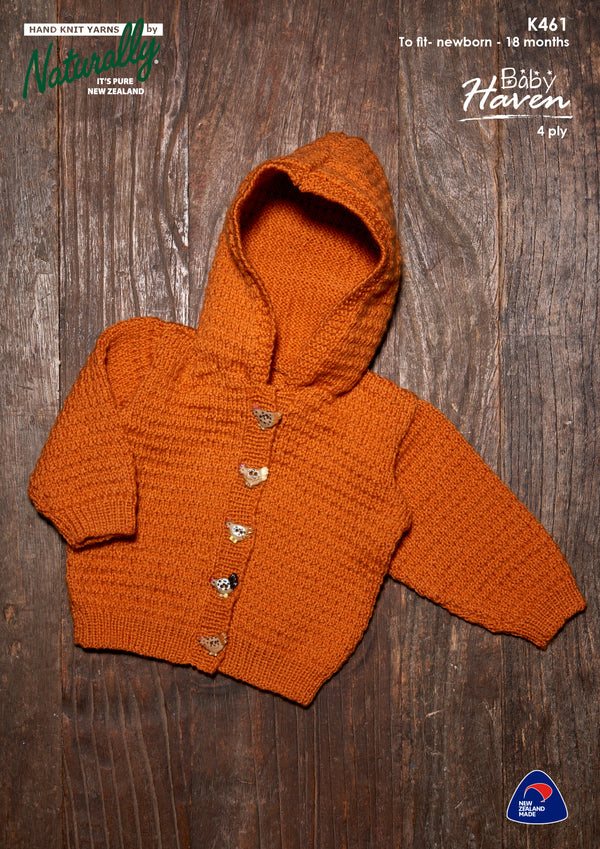 Naturally Pattern Leaflet Baby Haven 4ply Kids/jacket
